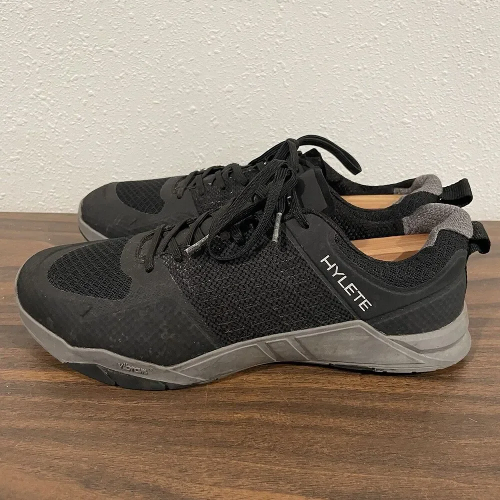 Hylete Circuit Cross Training Shoe Mens 8 Vibram Black Crossfit Athletic Sneaker